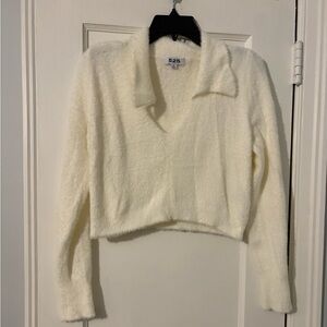 525 America Cream Fuzzy Sweater